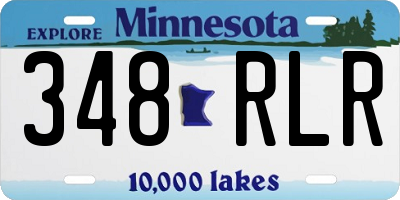 MN license plate 348RLR