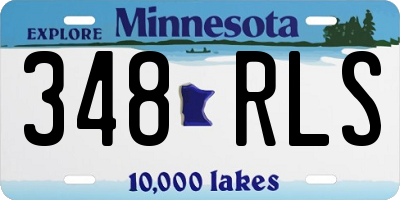 MN license plate 348RLS