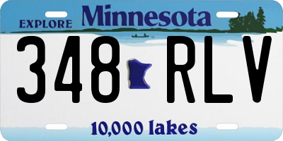 MN license plate 348RLV