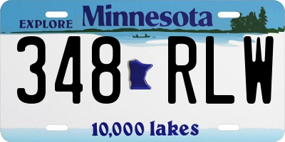 MN license plate 348RLW