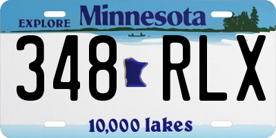 MN license plate 348RLX