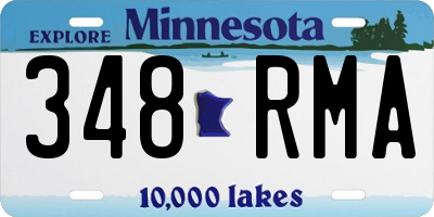 MN license plate 348RMA