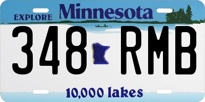 MN license plate 348RMB