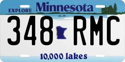 MN license plate 348RMC