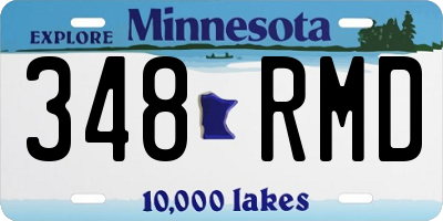 MN license plate 348RMD