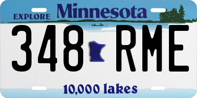 MN license plate 348RME