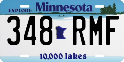 MN license plate 348RMF