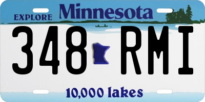 MN license plate 348RMI