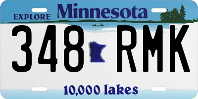 MN license plate 348RMK