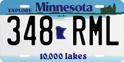 MN license plate 348RML