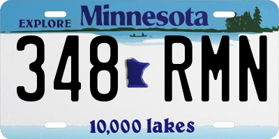 MN license plate 348RMN
