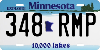 MN license plate 348RMP
