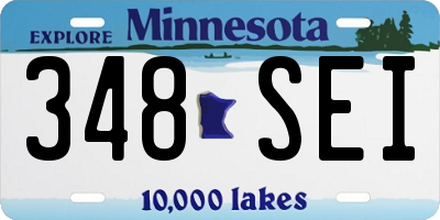 MN license plate 348SEI