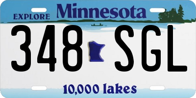 MN license plate 348SGL