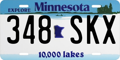 MN license plate 348SKX