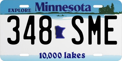 MN license plate 348SME