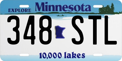 MN license plate 348STL