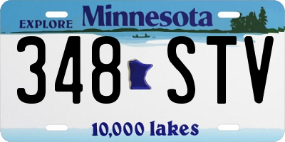 MN license plate 348STV