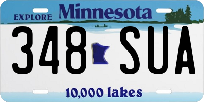 MN license plate 348SUA