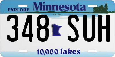 MN license plate 348SUH