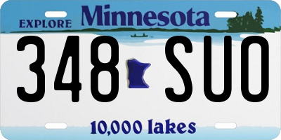 MN license plate 348SUO