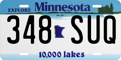 MN license plate 348SUQ