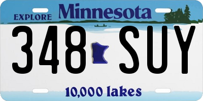 MN license plate 348SUY