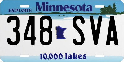 MN license plate 348SVA