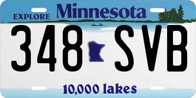 MN license plate 348SVB