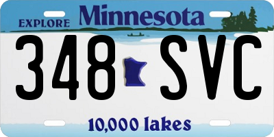 MN license plate 348SVC