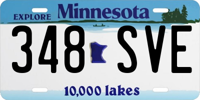 MN license plate 348SVE