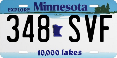 MN license plate 348SVF