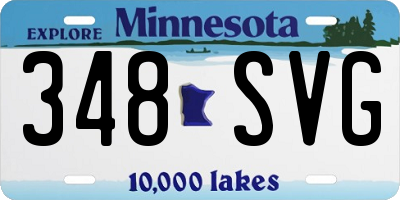 MN license plate 348SVG