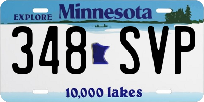 MN license plate 348SVP