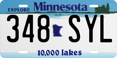 MN license plate 348SYL