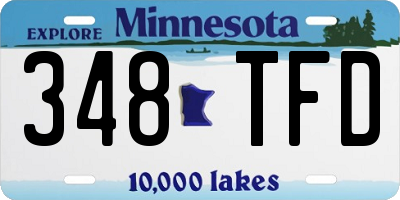MN license plate 348TFD