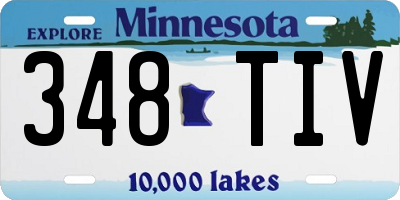 MN license plate 348TIV