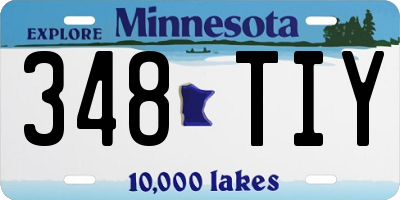 MN license plate 348TIY