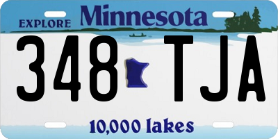 MN license plate 348TJA