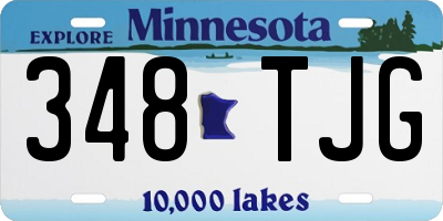 MN license plate 348TJG
