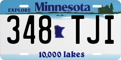 MN license plate 348TJI