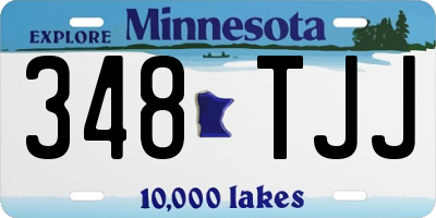 MN license plate 348TJJ