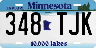 MN license plate 348TJK