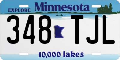 MN license plate 348TJL