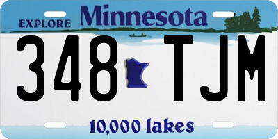 MN license plate 348TJM