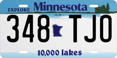 MN license plate 348TJO