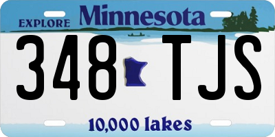 MN license plate 348TJS