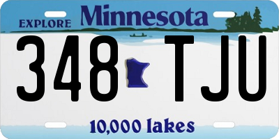 MN license plate 348TJU