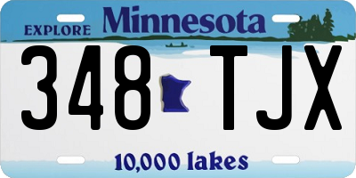 MN license plate 348TJX