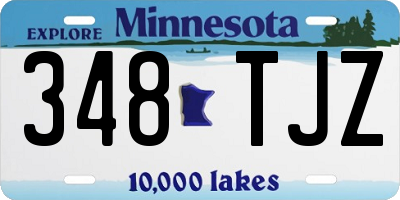MN license plate 348TJZ